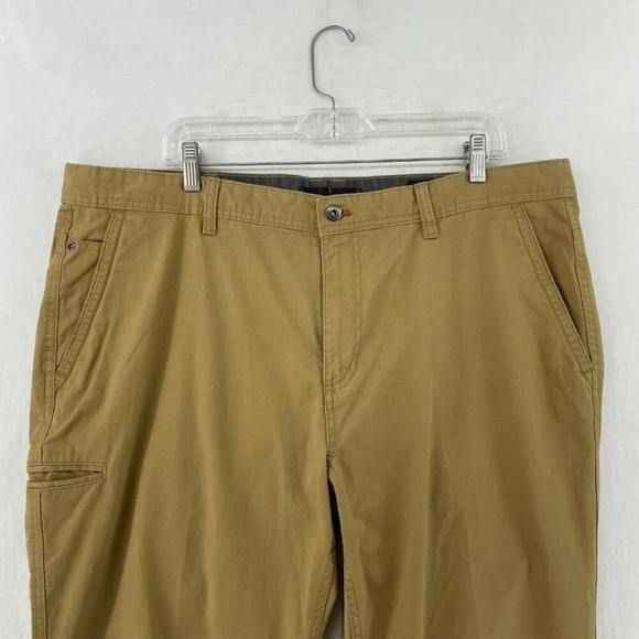 Weatherproof Cropped Pants Mens 40x32 Golden Tan High Rise Stretch Button Pocket - Picture 6 of 11